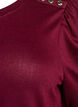Pusero nappidetaljilla ja lyhyill&auml; puhvihihoilla, Tumma Bordeaux, Packshot image number 2