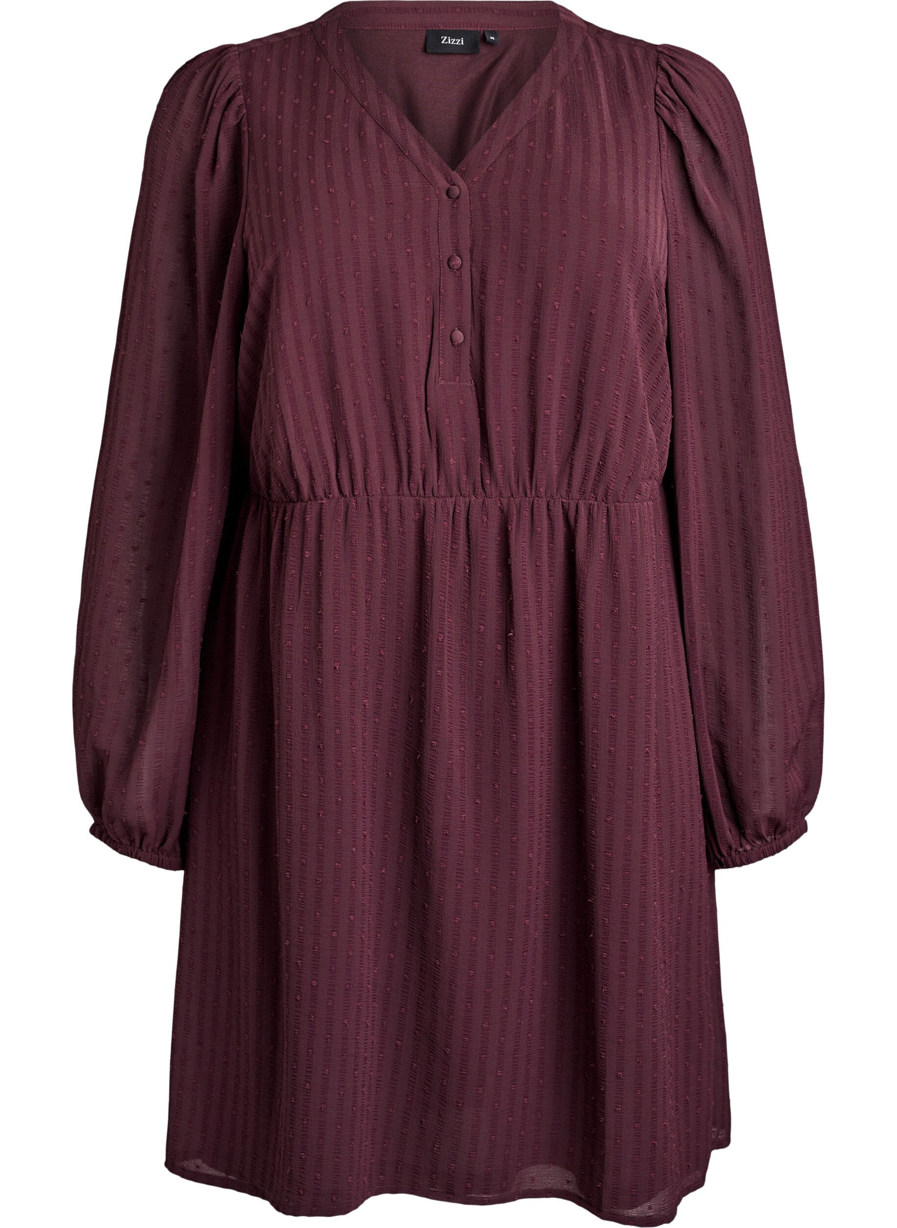 Lyhyt mekko s&auml;vy s&auml;vyyn raidoilla ja teksturoiduilla pilkuilla