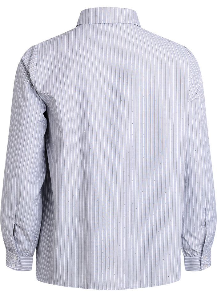 Raidallinen paita niiteillä, Musta, Packshot image number 1