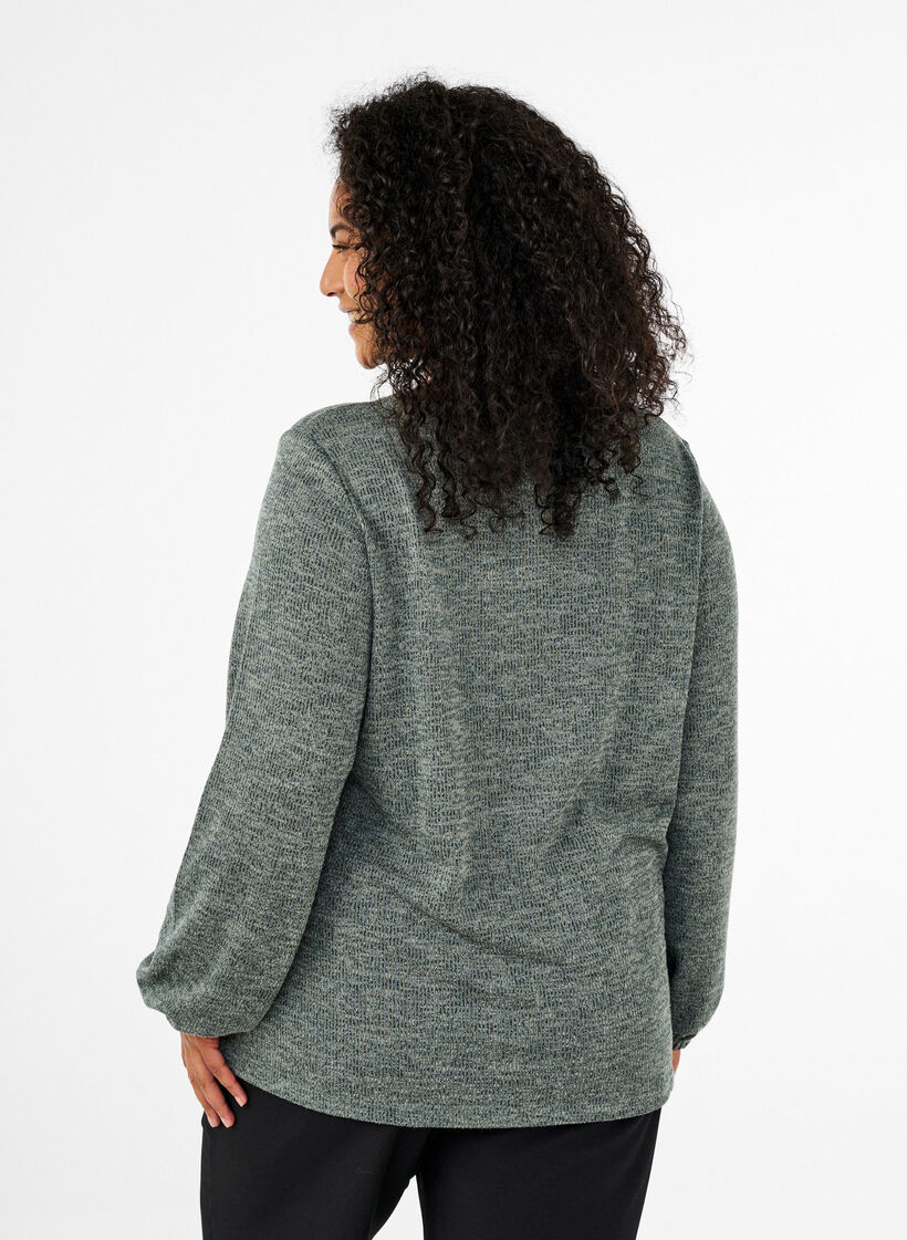 FLASH - Jersey Blouse pitkällä hihalla, Vihreä, Model image number 2