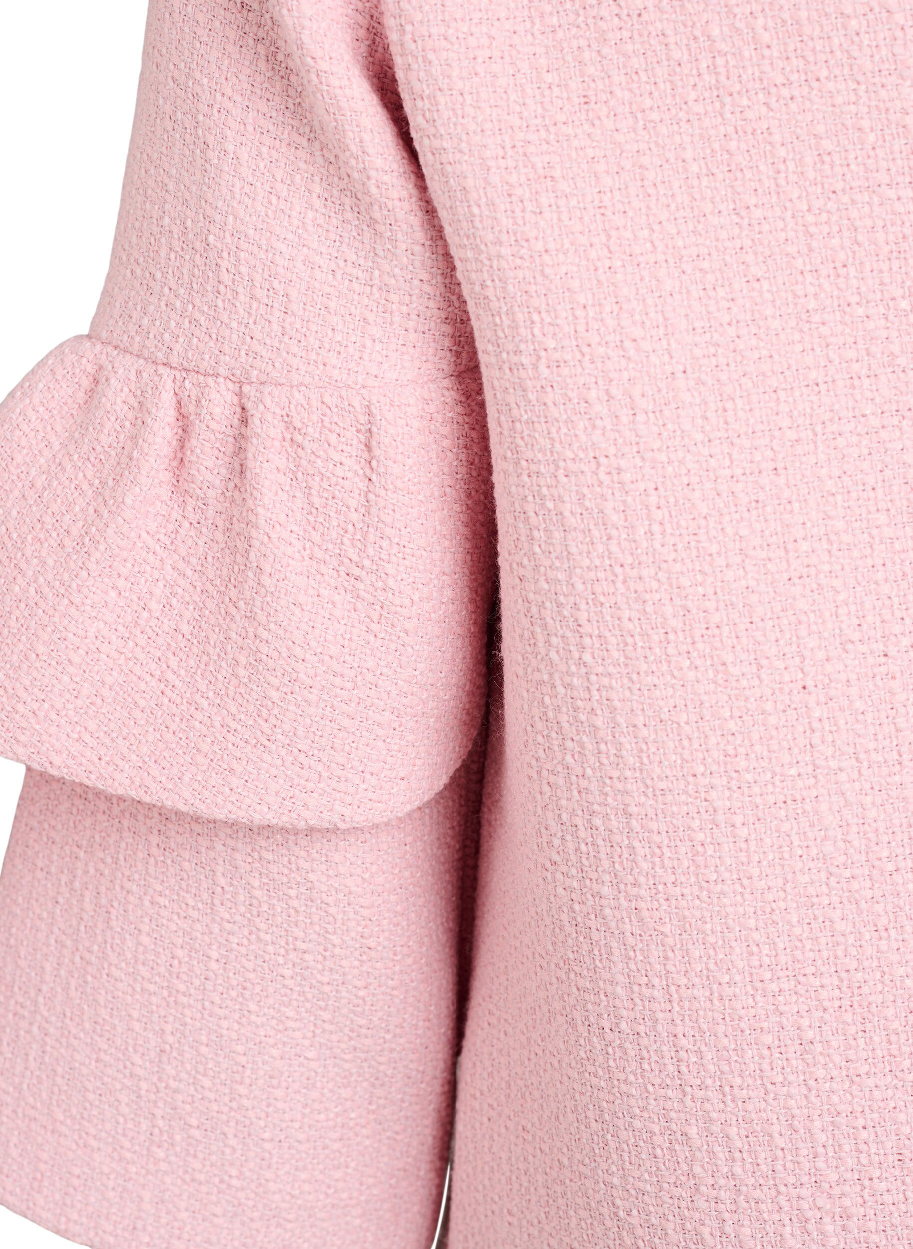 ZizziBoucl&eacute;-takki r&ouml;yhel&ouml;yksityiskohdilla, Vaaleanpunainen, Packshot image number 4