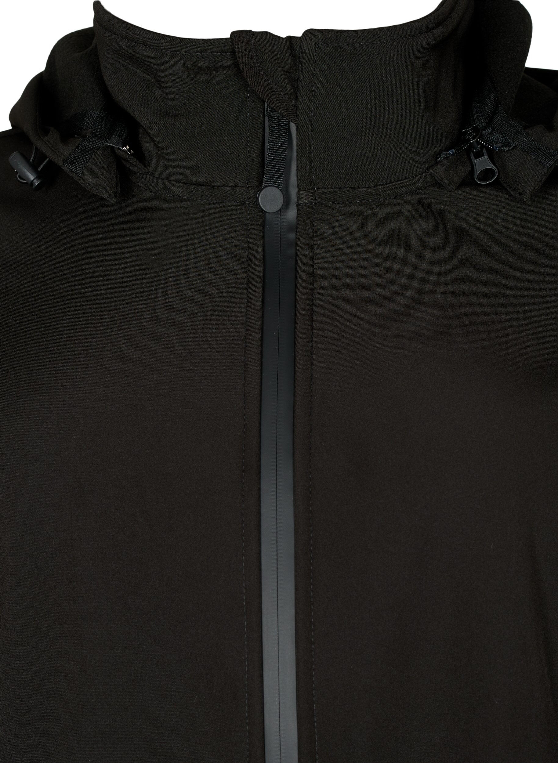 ZizziLyhyt softshell-takki irroitettavalla hupulla, Musta, Packshot image number 2