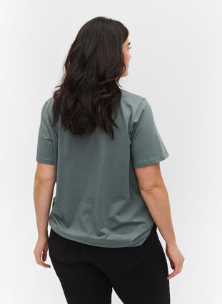 Lyhythihainen puuvillainen t-paita painatuksella, Sea Pine W. Silver, Model image number 1