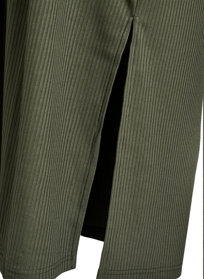 Maximekko jersey-kankaasta kauluksella ja lyhyillä hihoilla, Vihreä, Packshot image number 3