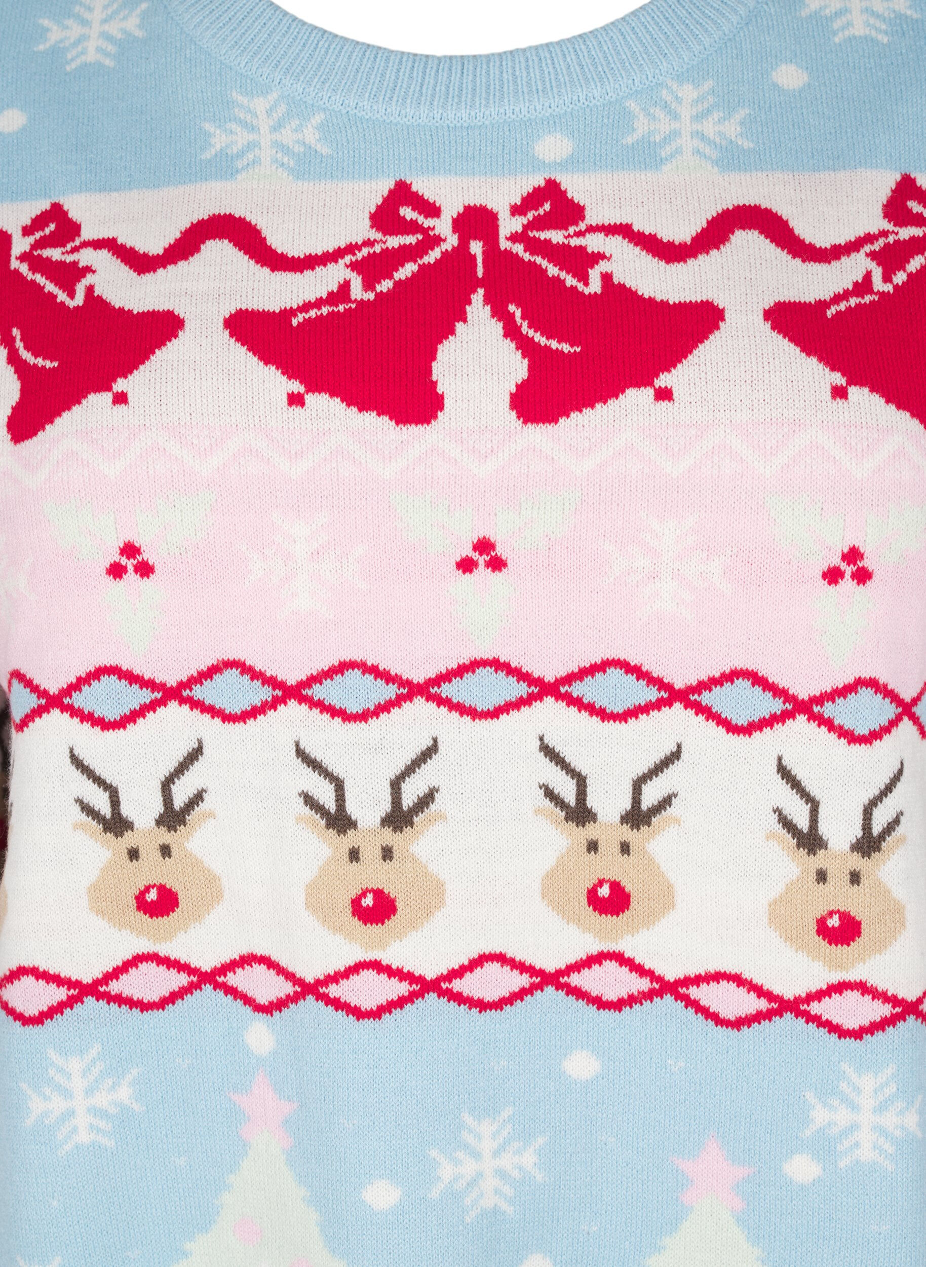 Zizzi Jouluvillapaita, Cerulean Comb, Packshot image number 2