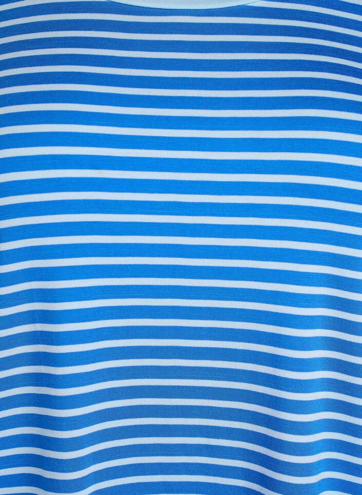 T-paita TENCEL&trade; Lyocellista ja raidoilla, Sininen, Packshot image number 2