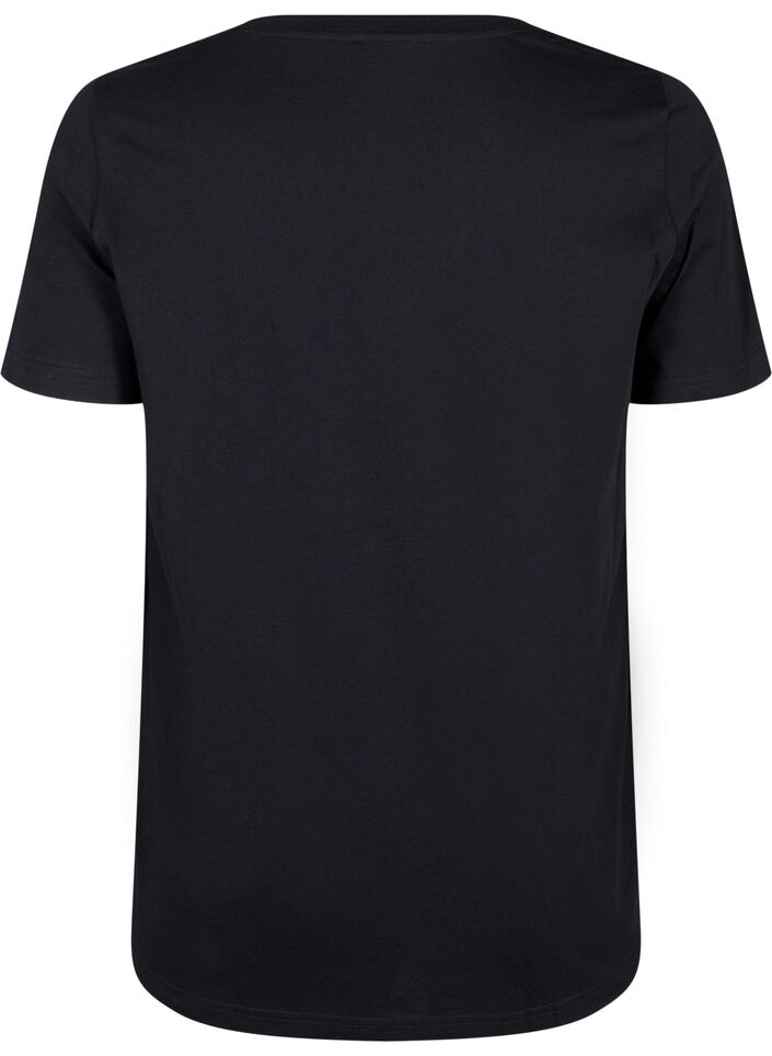 Painokuvioitu T-paita puuvillaa, Black w. Silverlion, Packshot image number 1