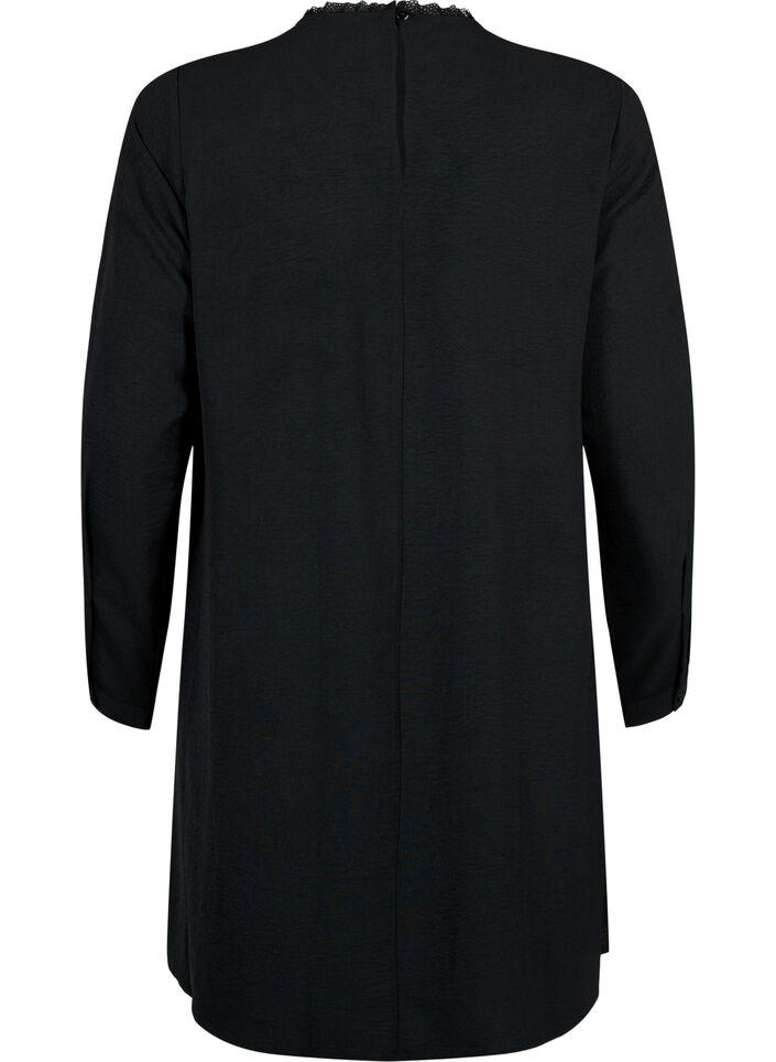 Mekko, jossa on pitsisiä yksityiskohtia, Black, Packshot image number 1