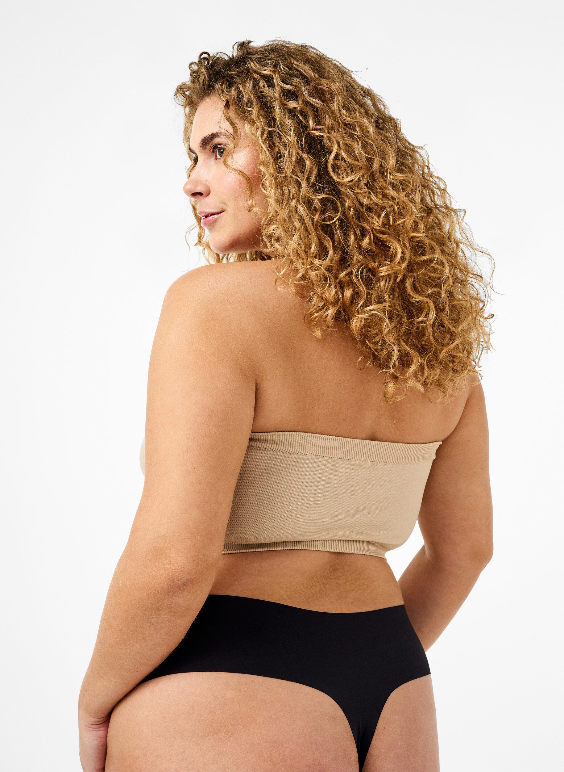 Zizzi Bandeau-rintaliivit , Beige, Model image number 2