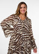 Mekko r&ouml;yhel&ouml;yksityiskohdilla ja V-p&auml;&auml;ntiell&auml;, Ruskea, Model image number 2