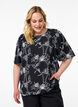 Lyhythihainen pusero, jossa on kirjailtu kuvio, Musta, Model image number 0