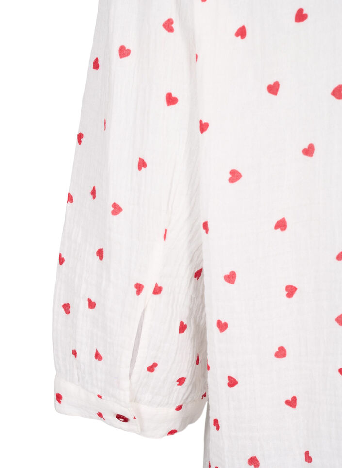 Paitapusero 3/4-hihoilla, Valkoinen, Packshot image number 3