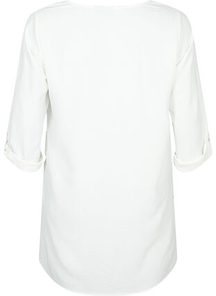 A-linjainen tunika 3/4-hihoilla, Bright White, Packshot image number 1