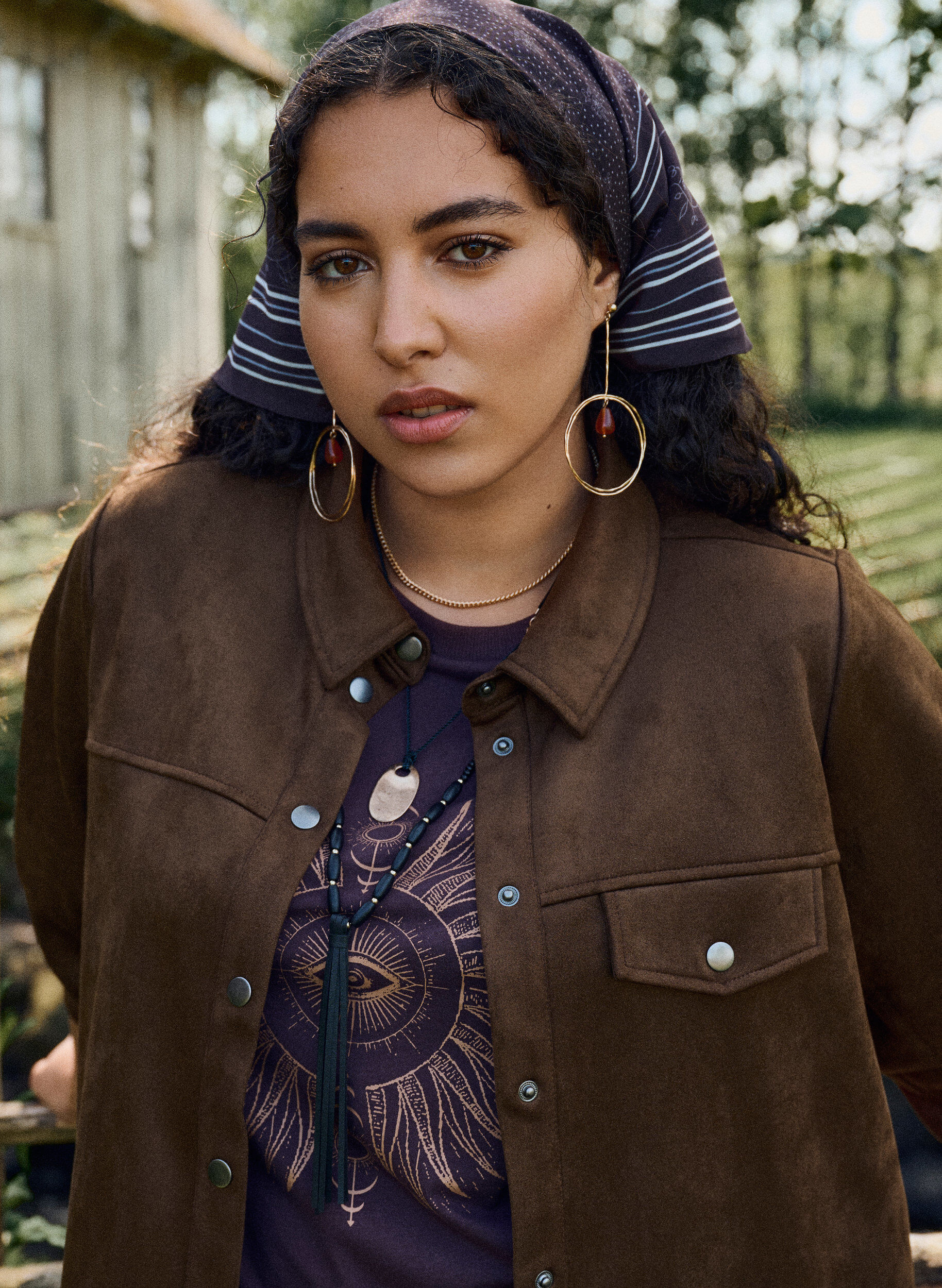 Zizzi Keinonahkainen mokkapaita, Ruskea, Image image number 0