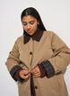 Puolimittainen takki vakosamettikauluksella, Beige, Model image number 3