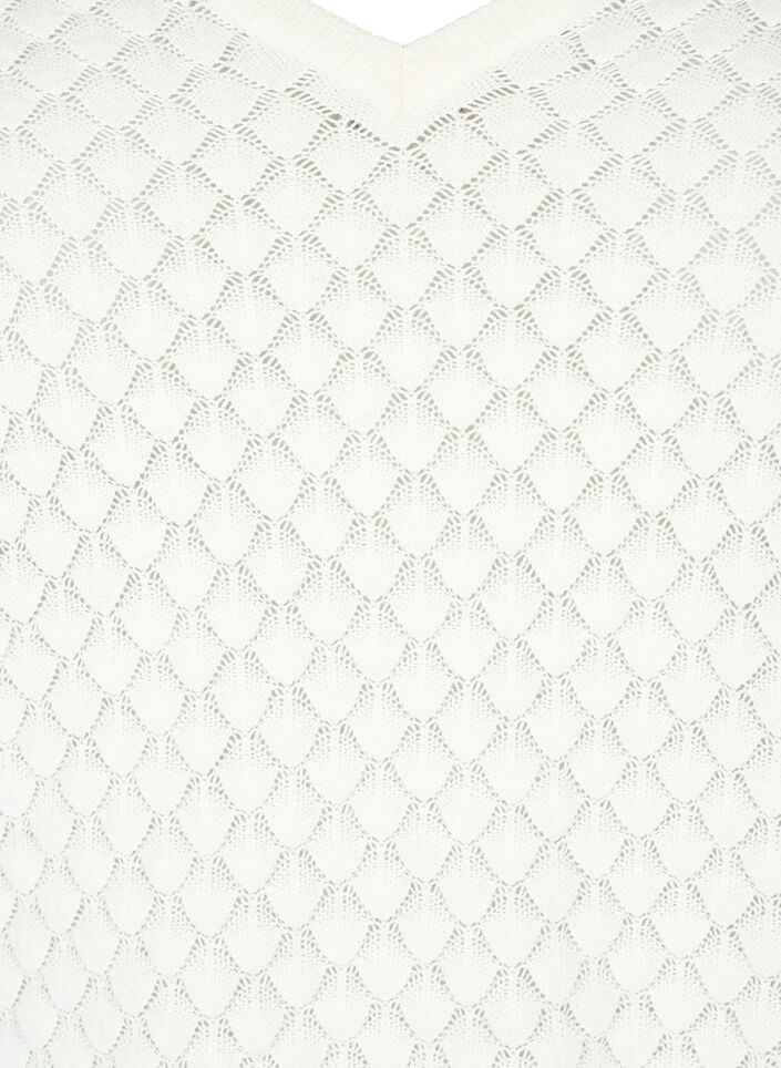 Pintakuviollinen neulepaita luomupuuvillasta	, Cloud Dancer, Packshot image number 2