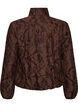 Bombertakki kukkakuvioisella jacquard-kuosilla, Ruskea, Packshot image number 1