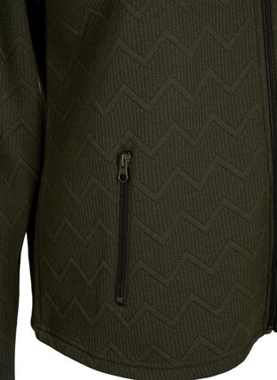 Urheilullinen fleece-takki taskuilla, Forest Night, Packshot image number 3