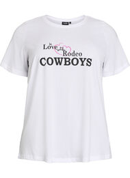 FLASH - T-paita printill&auml;, Valkoinen