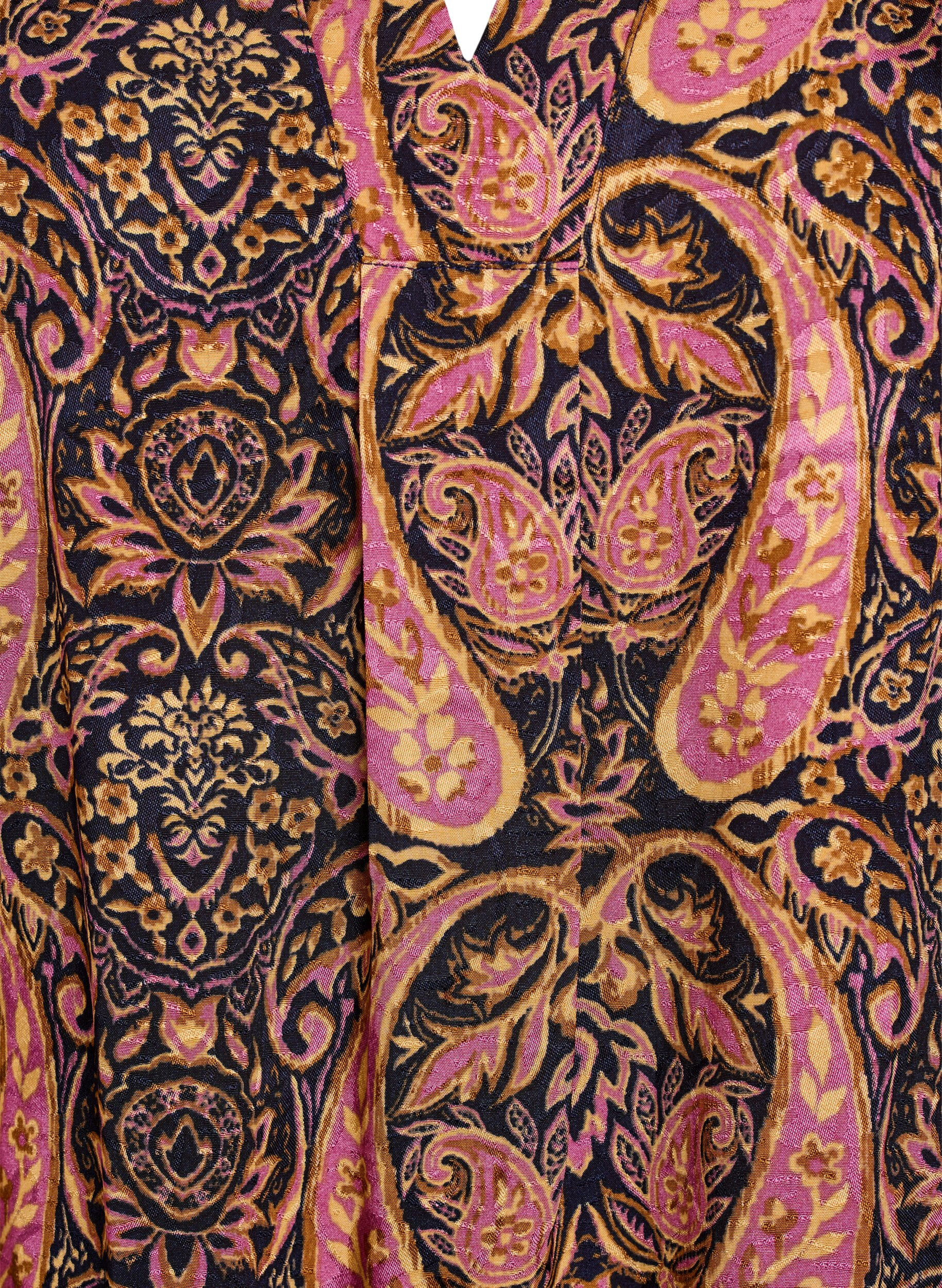 Zizzi Paisley-kuosinen pusero ja 3/4-hihat, Sininen, Packshot image number 2