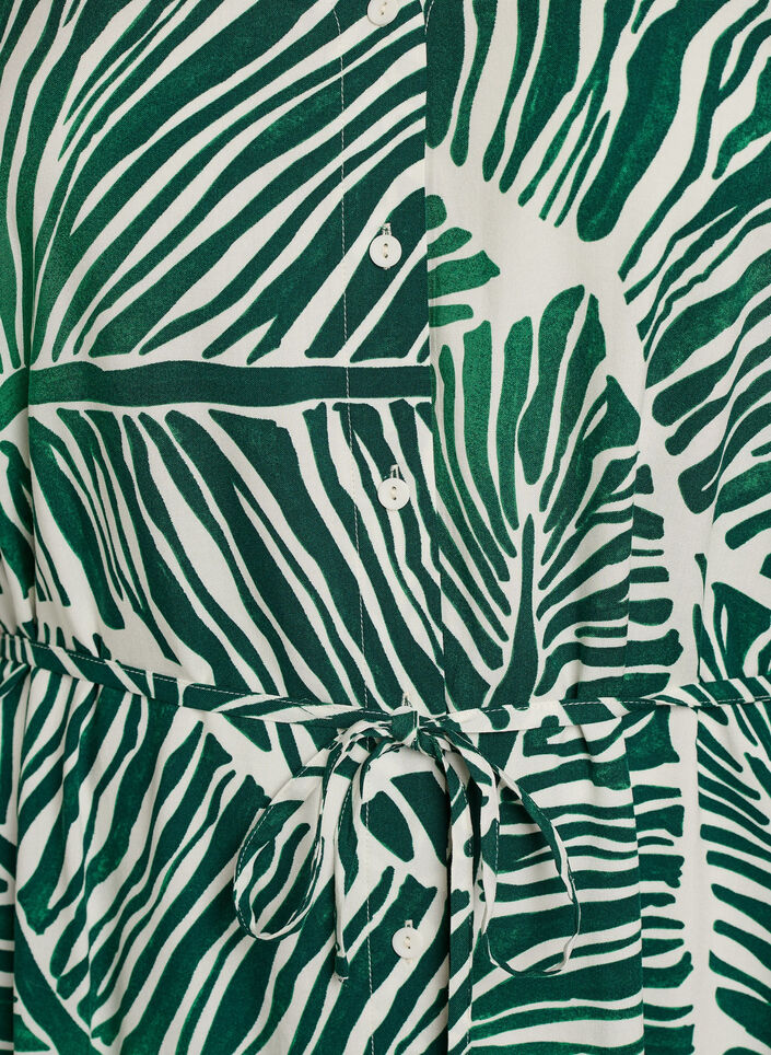 Midimekko printill&auml; ja solmittavalla vy&ouml;ll&auml;, Vihre&auml;, Packshot image number 2