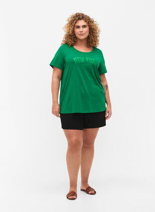 Puuvillainen t-paita tekstiprintillä, Jolly Green W. New, Model image number 2