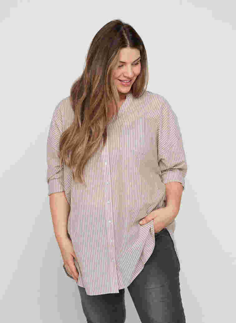 Raidallinen paita 100% puuvillasta, Quail Stripe, Model