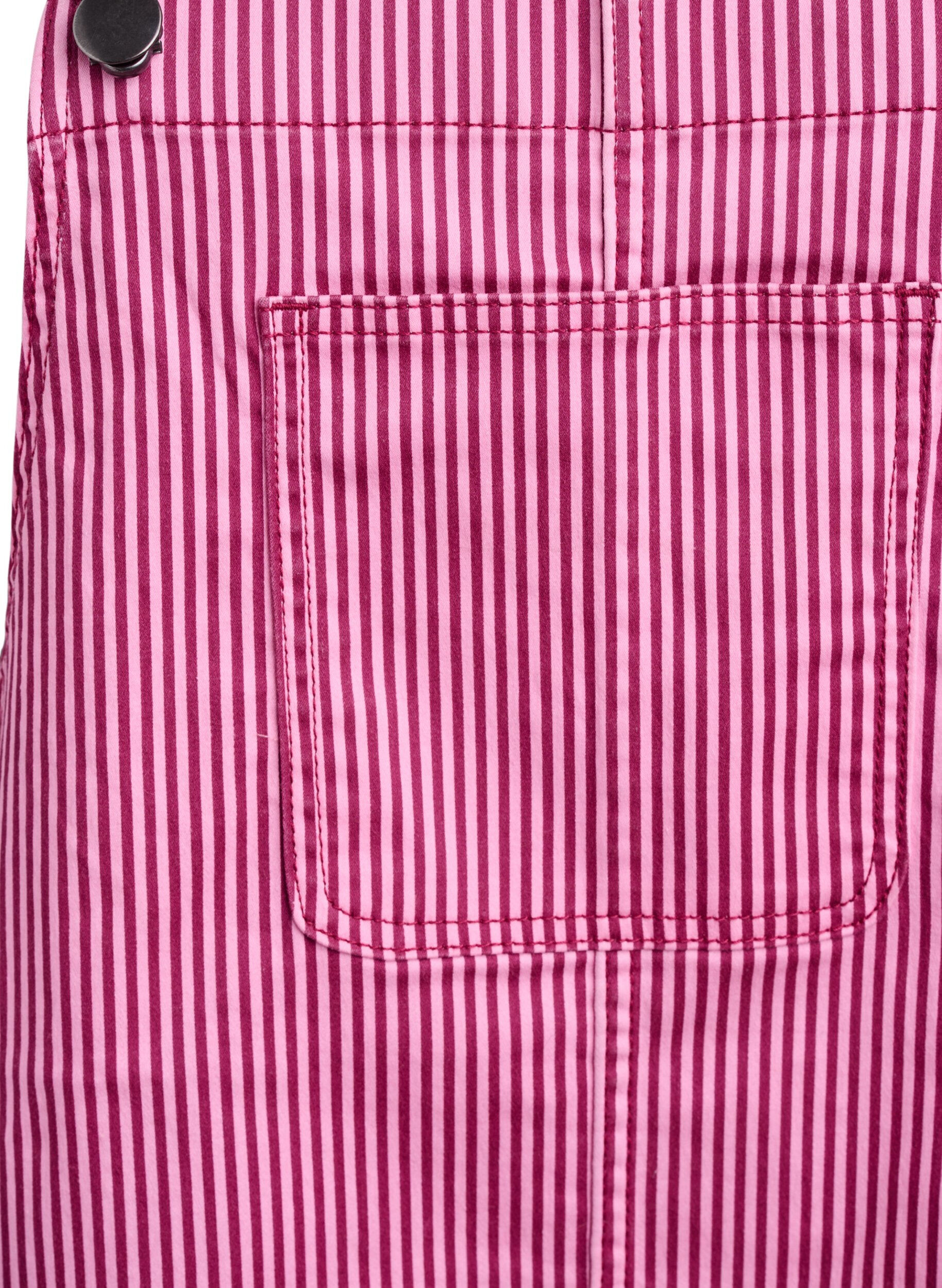 Zizzi Raidallinen lyhyt haalarimekko, Red Stripe, Packshot image number 2