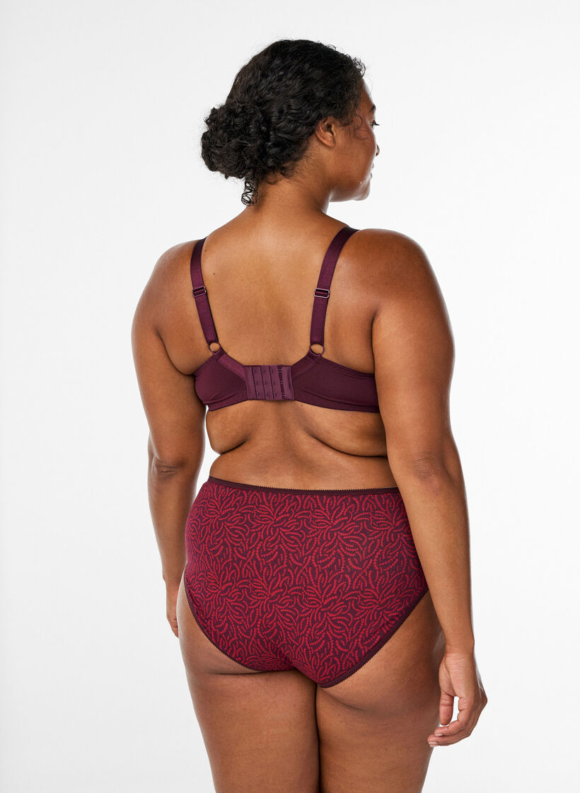 Topatut pitsirintaliivit kaaritukien kera, Punainen, Model image number 2