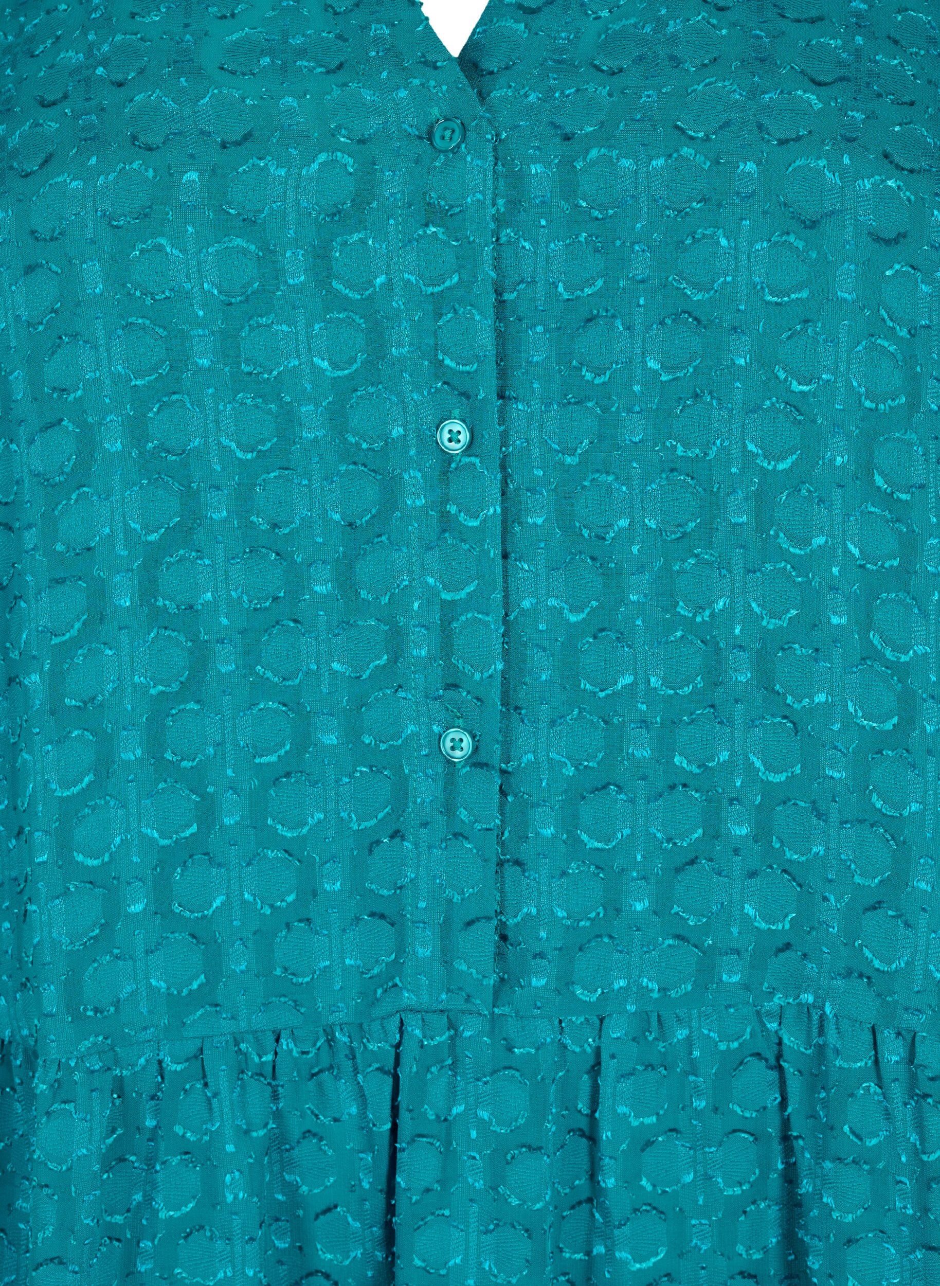 Zizzi Jakardimekko r&ouml;yhel&ouml;kauluksella, Deep Lake, Packshot image number 2