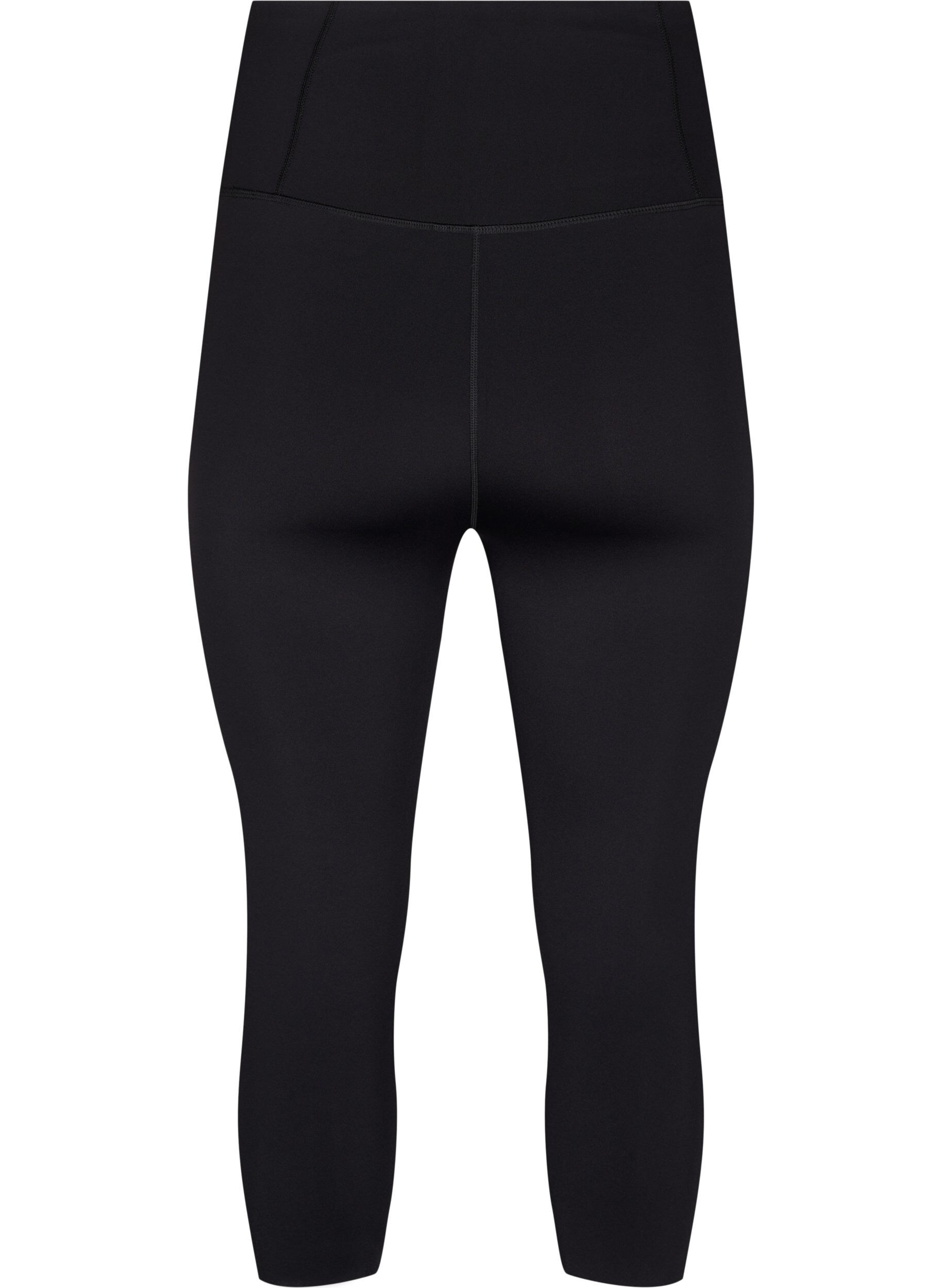 Zizzi CORE, SUPER TENSION TIGHTS &ndash; &frac34;-pituiset urheilutrikoot, joissa on tasku, Black, Packshot image number 1