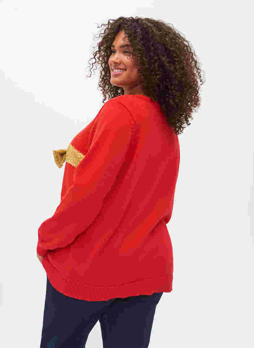 Jouluneule lurexilla, Red W/gold lurex, Model image number 1