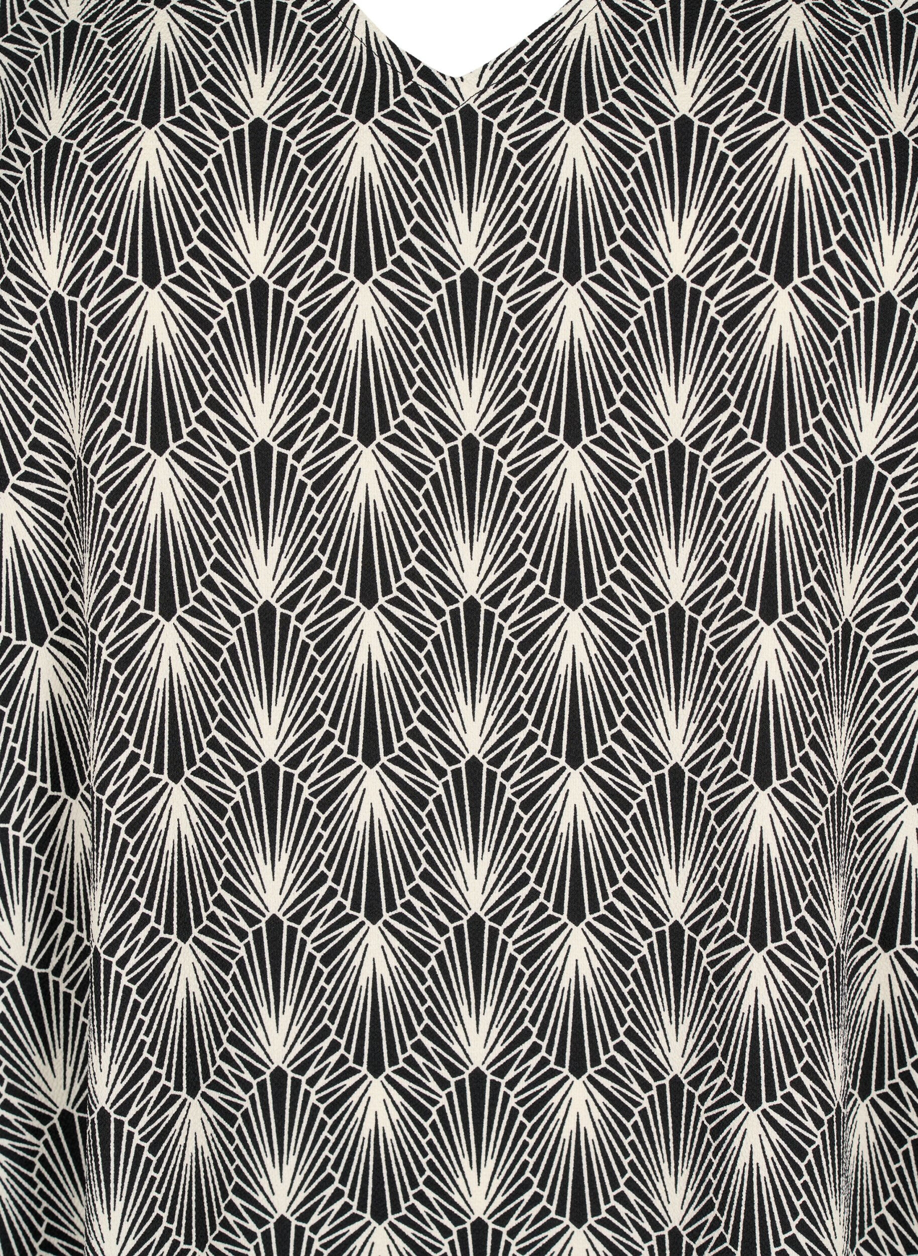 Zizzi V-kauluksellinen mekko kuviolla, Birch Graphic AOP, Packshot image number 2