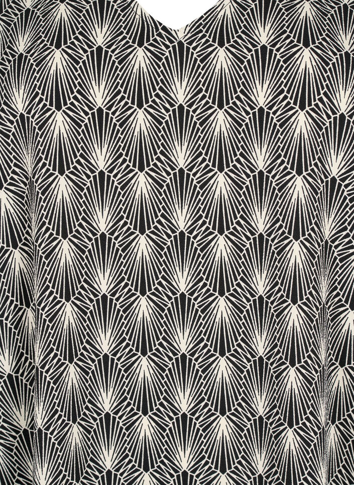 V-kauluksellinen mekko kuviolla, Birch Graphic AOP, Packshot image number 2