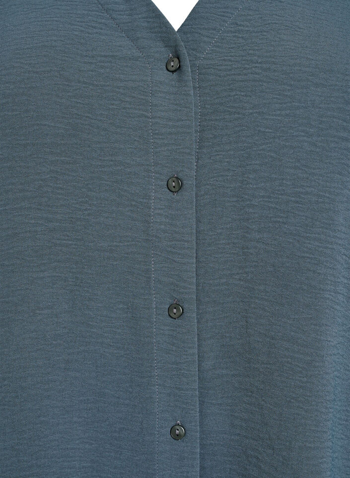 V-aukkoinen paitapusero 3/4-hihoilla, Vihre&auml;, Packshot image number 2