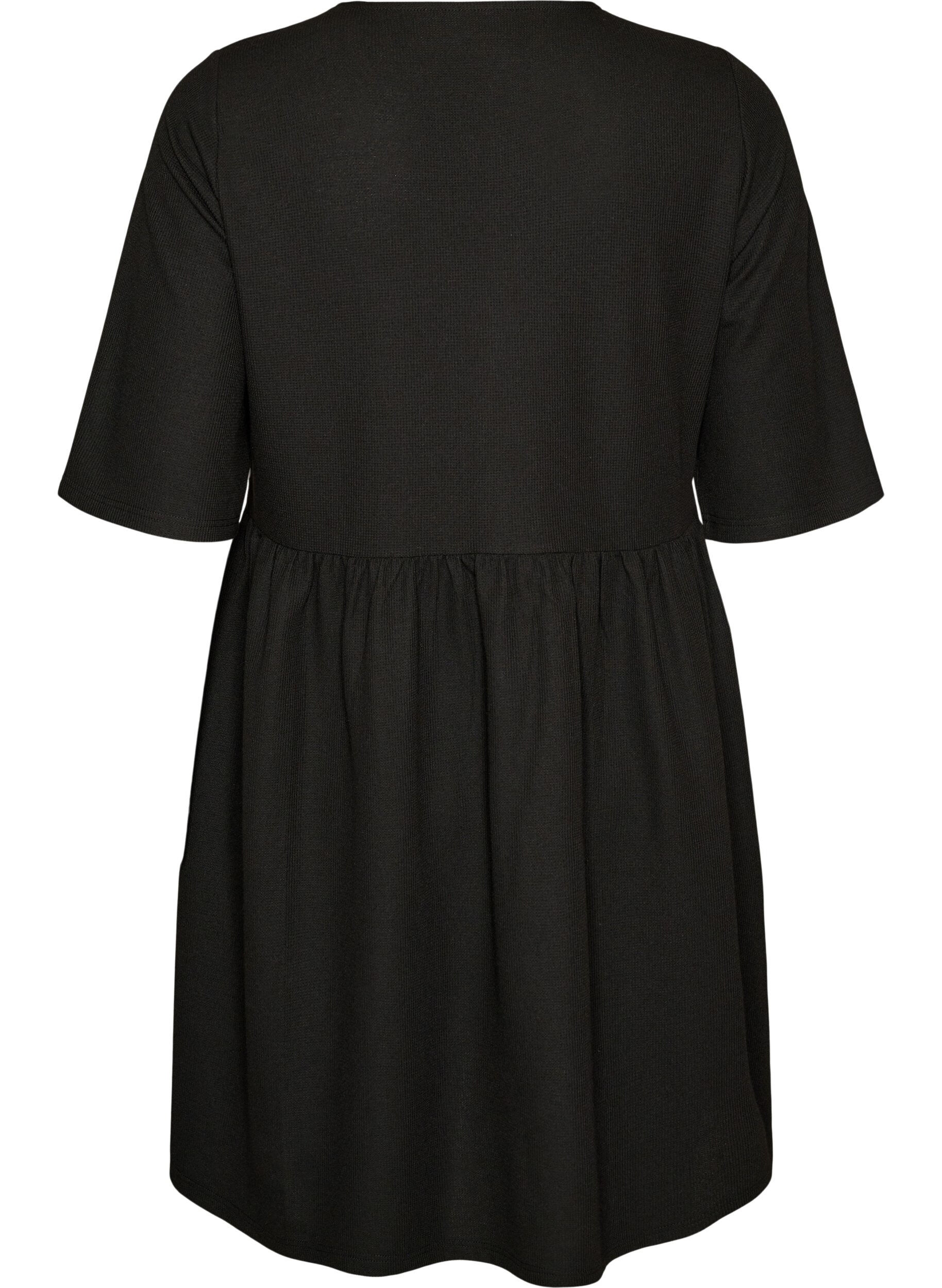 ZizziMekko ribbineuloksella ja empire-leikkauksella, Musta, Packshot image number 1