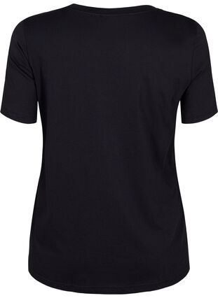 Puuvillainen t-paita kimaltavalla printillä, Black Shimmer Face, Packshot image number 1