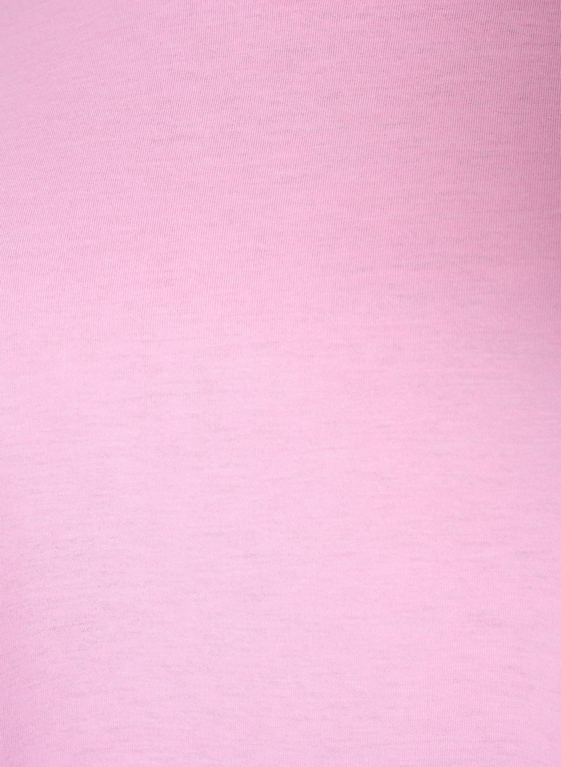ZizziLyhythihainen puuvillasekoite t-paita, Vaaleanpunainen, Packshot image number 2