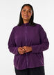 Fleecetoppi vetoketjulla ja korkealla kauluksella, Violetti, Model image number 0