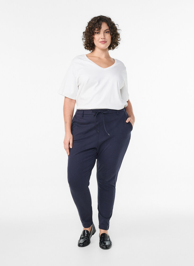 Kropatut Maddison-housut , Sininen, Model image number 0