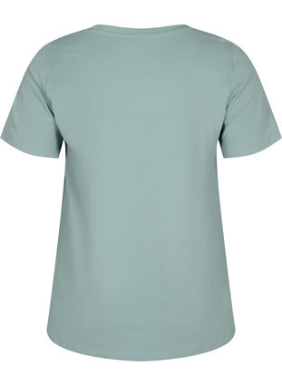 Yksivärinen perus t-paita puuvillasta, Chinois Green, Packshot image number 1