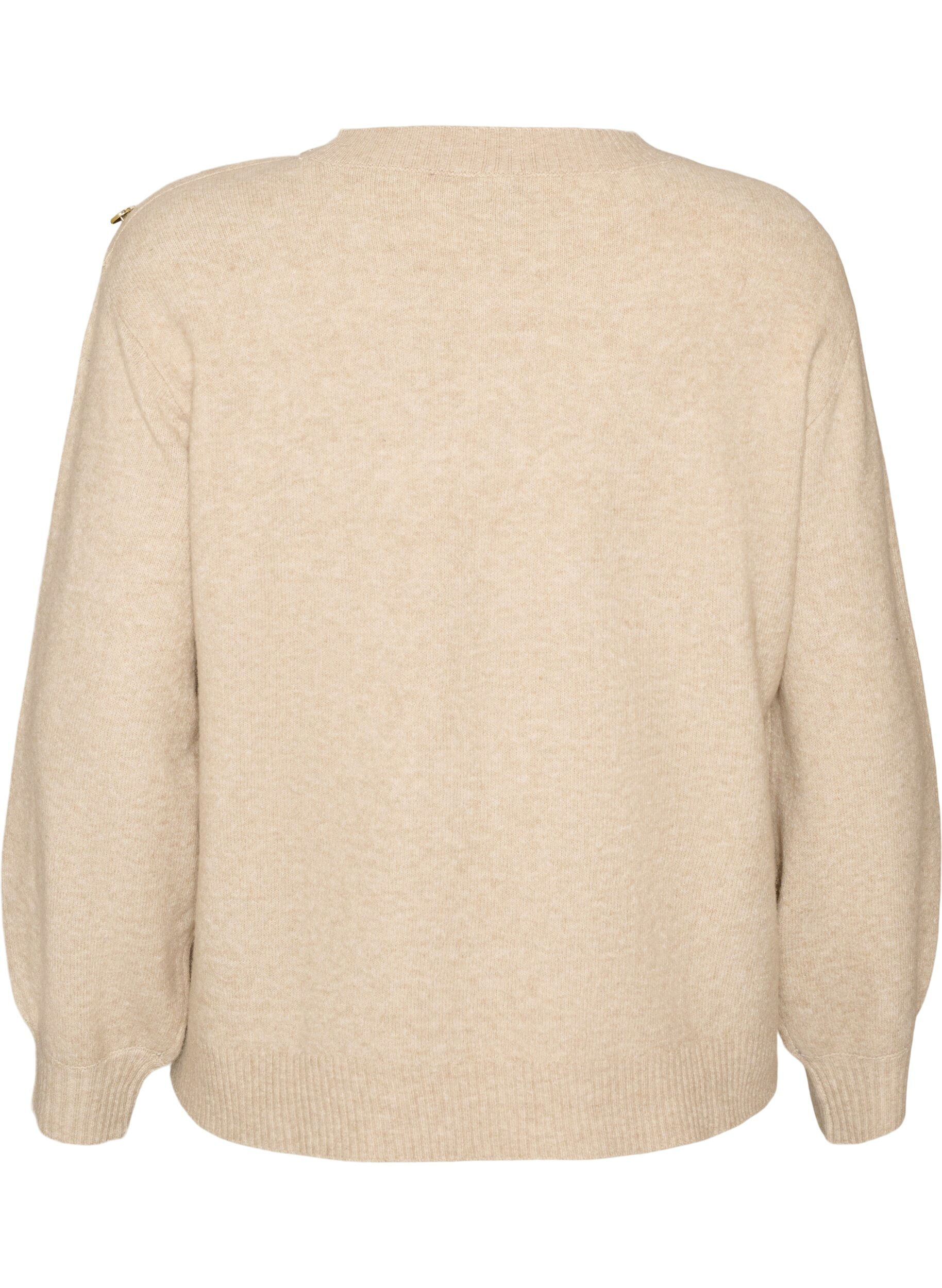 ZizziNeulepusero nappiyksityiskohdilla, Beige, Packshot image number 1