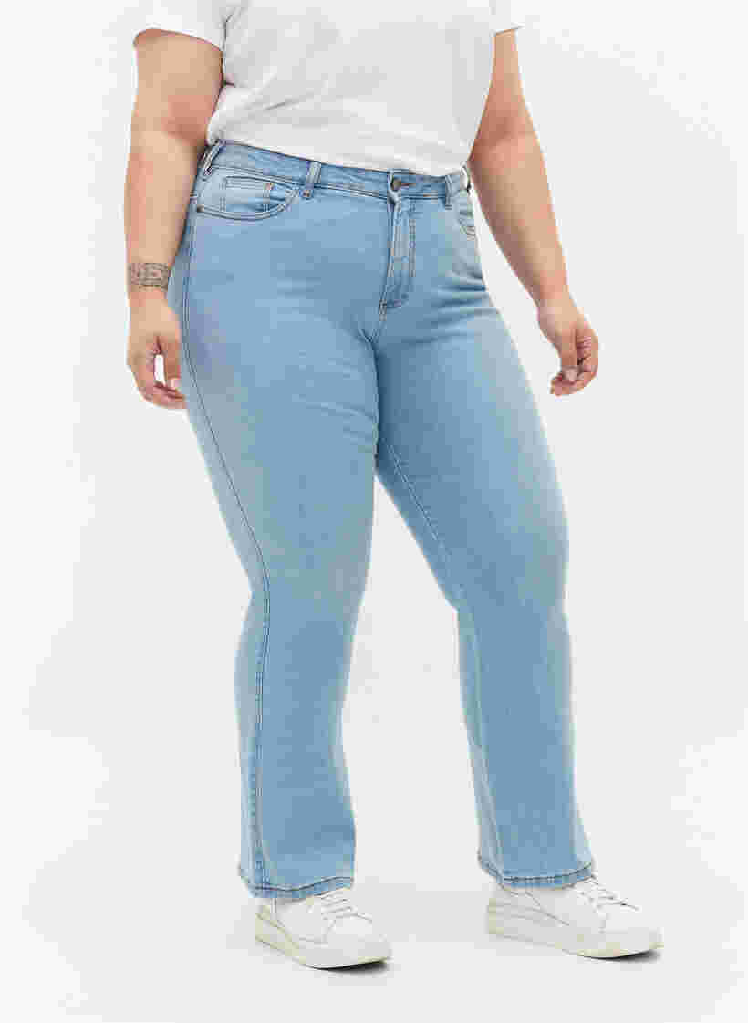 Korkeavyötäröiset Ellen bootcut-farkut, Ex Lgt Blue, Model image number 2