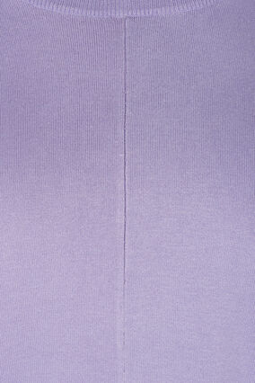 Väljä neulepusero ribbireunuksilla, Lavender, Packshot image number 2