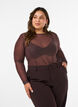 Mesh-pusero printill&auml;, Ruskea, Model image number 0