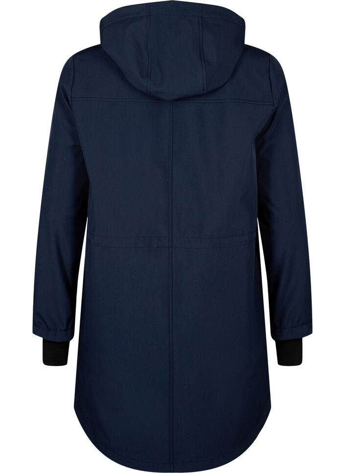 Softshell-takki irroitettavalla hupulla, Sininen, Packshot image number 1