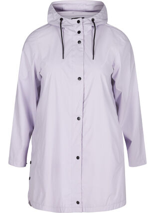 Sadetakki hupulla ja taskuilla, Pastel Lilac, Packshot image number 0