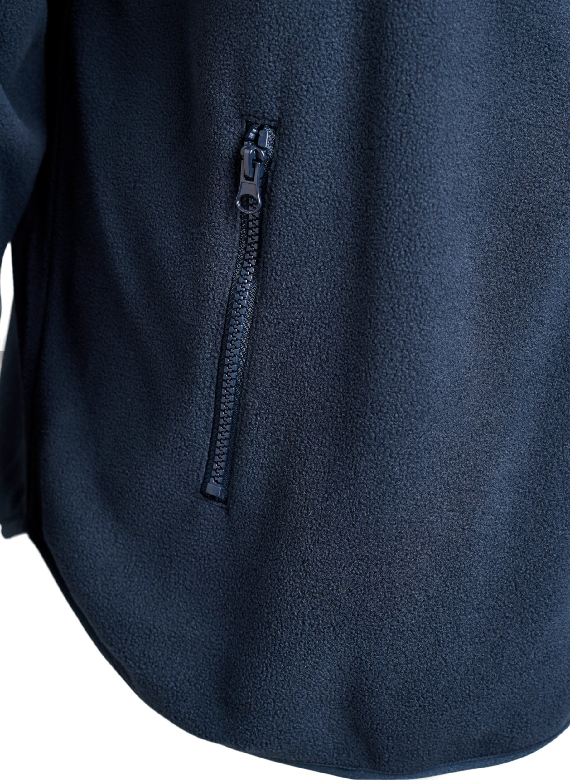 Zizzi Fleecepusakka vetoketjulla ja heijastinnauhalla, Sininen, Packshot image number 3