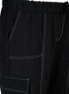 Cargo-housut, joissa on kontrastiset ompeleet, Black, Packshot image number 2