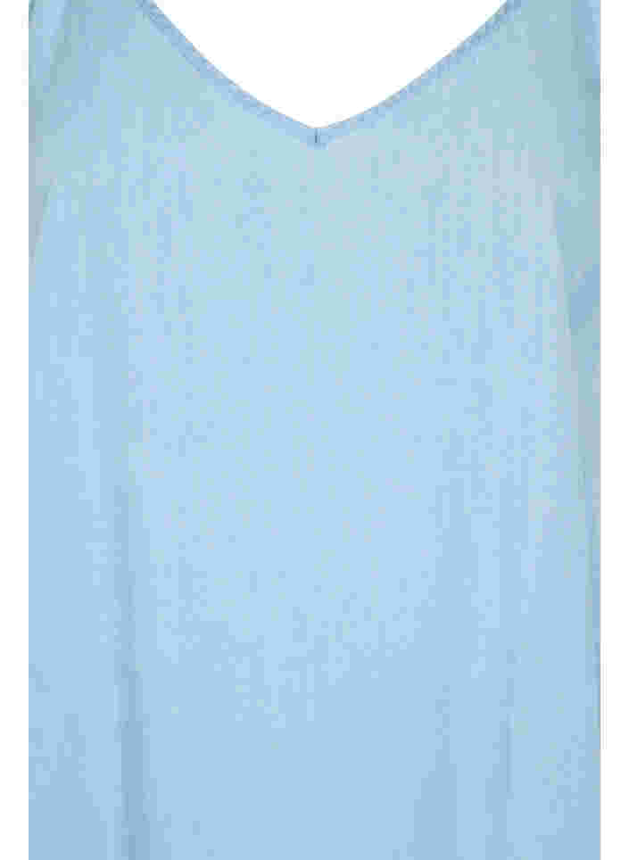 Pitkä farkkumekko ohuilla olkaimila, Light blue denim, Packshot image number 2